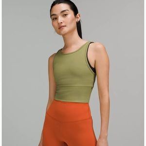 Power Pivot Ribbed Tank Top size 2 bronze green